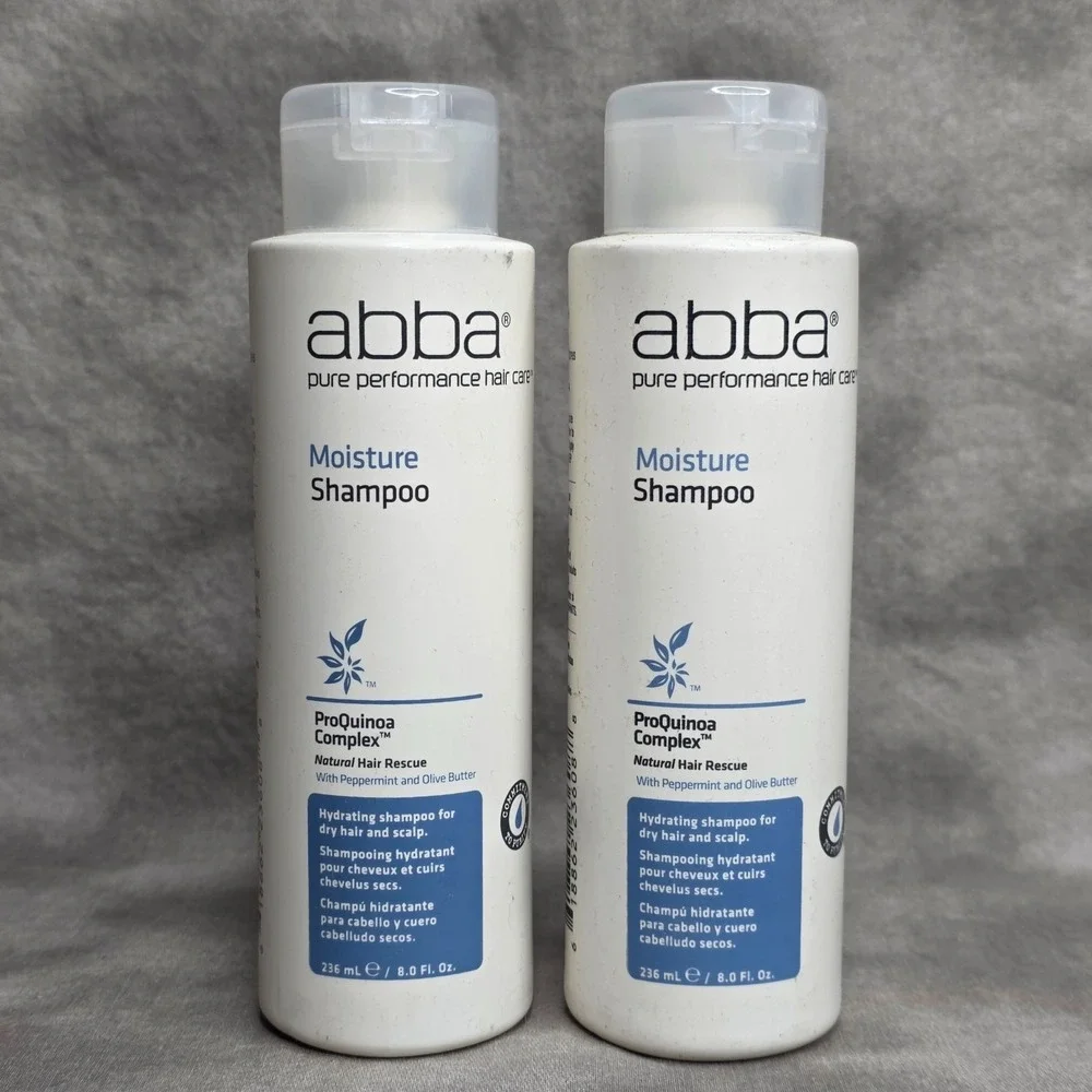 (X2) ABBA Moisture Shampoo‎ 8 fl oz w/Olive & Peppermint Oil